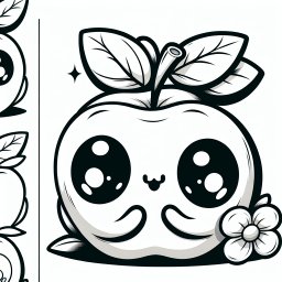 Neugierfruchtwunder – Tags: Apfel, Ausmalbilder, Cartoon, Herbst, Blume