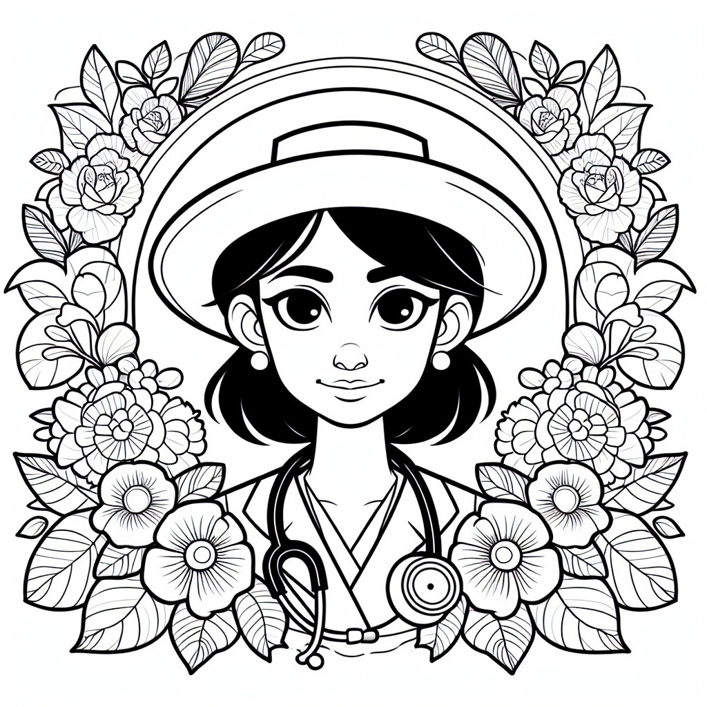 Entdecke unsere lustige Ärztin, die neugierig die Welt um sich herum beobachtet! Mit ihrem bezaubernden Hut, der mit bunten Blumen geschmückt ist, bringt sie garantiert Farbe in deinen Tag. Diese Comic-Ärztin hat ihren ganz eigenen Stil, und du kannst ihn mit deinen kreativen Ideen zum Leben erwecken. Warum nicht ihren Arztkittel in einem kühnen Violett ausmalen oder ihre Stethoskop-Schläuche in einem fröhlichen Grün? Vergiss nicht, den Blumen auf ihrem Hut leuchtende Farben wie Rot, Gelb und Blau zu geben!
Während du ausmalst, kannst du dir vorstellen, wie sie in ihrem Arztzimmer steht und neugierig durch ein riesiges Mikroskop schaut. Vielleicht entdeckt sie gerade etwas Spannendes! Diese Ärztin hat immer ein Lächeln auf den Lippen und ist bereit, jeden Tag ein bisschen bunter zu machen.
Dieses Ausmalbild ist perfekt für alle kleinen Künstler, die gerne in die spannende Welt der Medizin eintauchen wollen. Nimm dir deine Lieblingsfarben und mach dich bereit für ein heiteres Ausmalabenteuer mit unserer charmanten Ärztin!