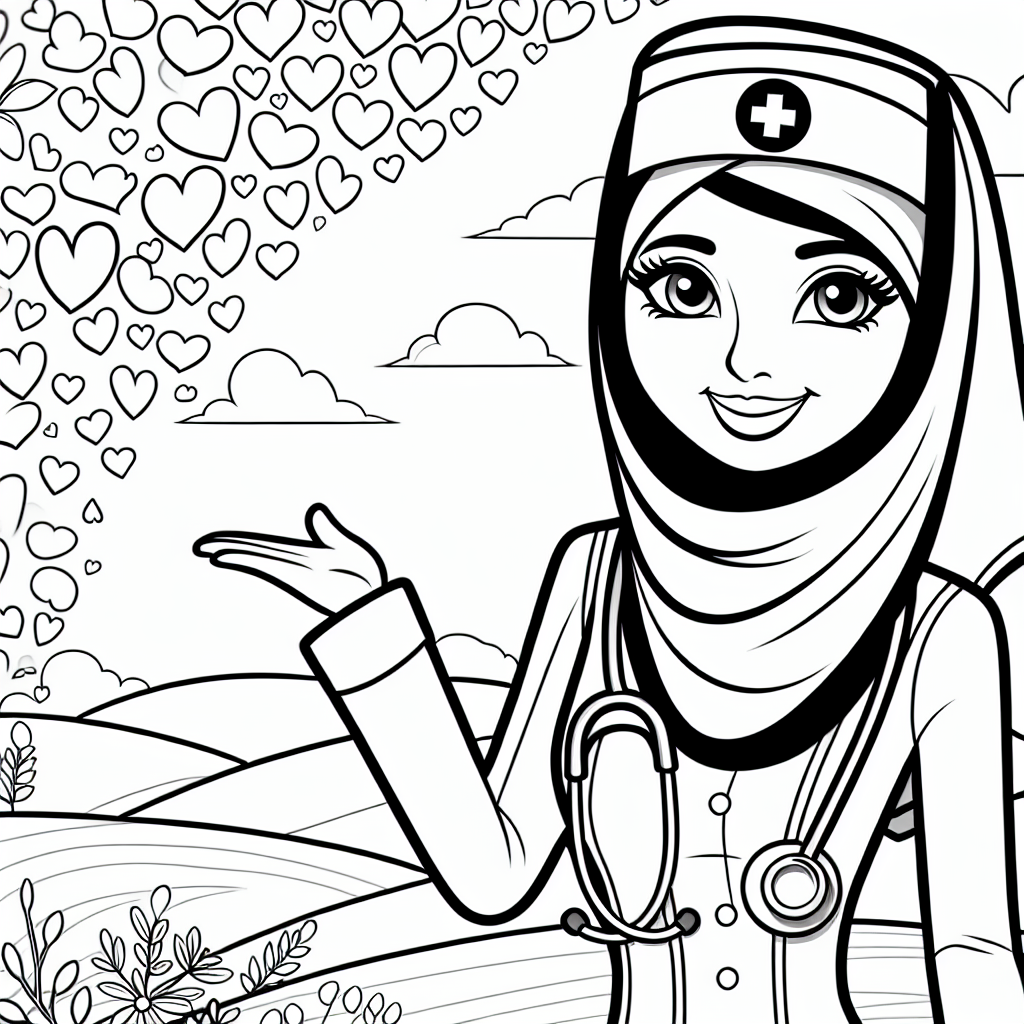 Freundliche Ärztin - #Herbst #Kreativität #Ärztin #Ausmalbild