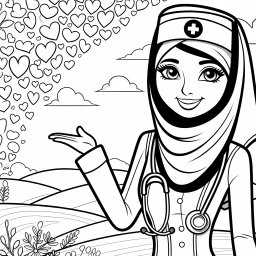 Freundliche Ärztin - #Herbst #Kreativität #Ärztin #Ausmalbild