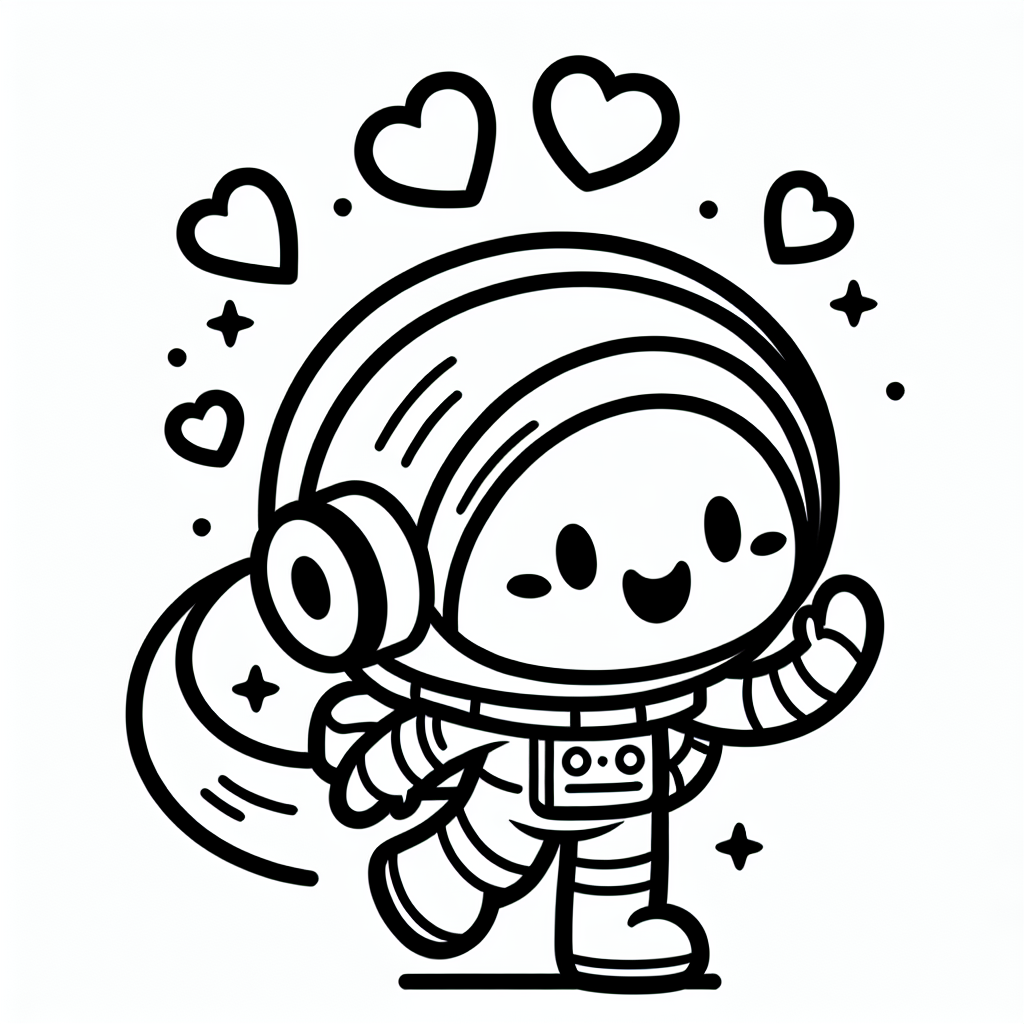 Herziger Mondtänzer - #Astronaut, #Raumanzug, #Weltraumreise, #Tanzen, #FarbenfroherWeltraum
