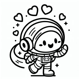 Herziger Mondtänzer - #Astronaut, #Raumanzug, #Weltraumreise, #Tanzen, #FarbenfroherWeltraum