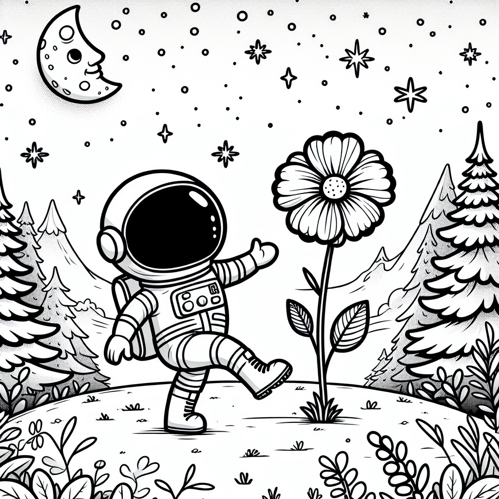 Tanzender Astronaut - Astronautentanz, geheimnisvolle Winterblume, Morgenlichtfreuden