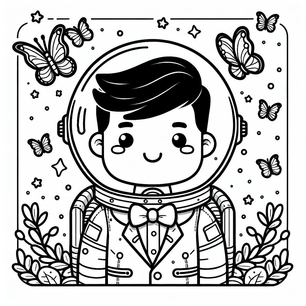 Bereit für eine galaktische Ausmalmission? Auf diesem lustigen Ausmalbild wartet ein fröhlicher Astronaut nur darauf, von dir in eine farbenfrohe Welt voller Abenteuer geschickt zu werden! Dieser Astronaut hat nicht nur einen schicken Fliegeranzug an, sondern trägt auch eine fantastische Fliege, die nur auf deine kreativsten Farben wartet. Um ihn herum flattern bunte Schmetterlinge, die im Weltraum tanzen! Stell dir vor, wie sie in allen Regenbogenfarben leuchten, während sie um den Astronauten herumwirbeln.
Wie wäre es, wenn du den Raumanzug in leuchtendem Blau und Silber ausmalst, damit er im Mondschein glänzt? Und die Fliege? Vielleicht in einem knalligen Rot oder einem fröhlichen Gelb? Lass deiner Fantasie freien Lauf! Schau, da ist noch viel Platz für eine Rakete, die auf eine spannende Weltraumreise startet, oder für funkelnde Sterne, die den Nachthimmel erleuchten. Und wer weiß, vielleicht kannst du sogar den Mond zu einem lustigen Gesicht machen!
Also schnapp dir deine liebsten Stifte, Bunt- oder Filzstifte und mach unseren Astronauten bereit für das große Abenteuer im Kosmos!