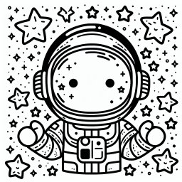 Abenteuerlicher Sternentänzer - #Weltraumabenteuer #Farbenfroh #AstronautenSpaß #GalaktischeFantasie #RaumfahrtKreativität