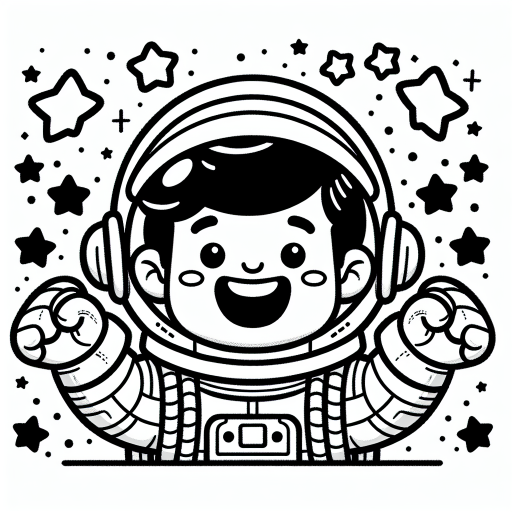 Um das Bild des aufgeregten Astronauten mit Hut zum Leben zu erwecken, beginne mit dem Raumanzug. Verwende verschiedene Blautöne, um Textur und Tiefe zu erzeugen, und füge metallische Akzente in Silber oder Gold an den Nähten hinzu, um den modernen Look eines Raumanzugs nachzuahmen. Der coole Hut könnte in einem kräftigen Rot oder einem leuchtenden Orange leuchten, um einen auffälligen Kontrast zur restlichen Ausrüstung des Astronauten zu bieten.
Für die Sterne um den Astronauten herum, probiere glitzernde Gelstifte oder sogar ein bisschen Glitzer, um ein funkelndes Weltraumgefühl zu erzeugen. Du könntest auch einige der Sterne in Pastelltönen ausmalen, um einen magischen Effekt zu erzielen. Zeichne im Hintergrund eine Rakete, die in den Weltraum startet, indem du sie in leuchtenden Gelb- und Rottönen darstellst, um die lodernde Energie der Triebwerke zu zeigen.
Setze auf dem Mond, der sich vielleicht in der Ecke des Bildes befindet, Krater und Schatten in verschiedenen Grautönen, um ihm Struktur zu verleihen. Verwende ein tiefes Schwarz oder Dunkelblau als Hintergrundfarbe, um das Gefühl einer echten Weltraumreise zu vermitteln. Experimentiere mit Farbverläufen, um einen faszinierenden Sternenhimmel zu schaffen.