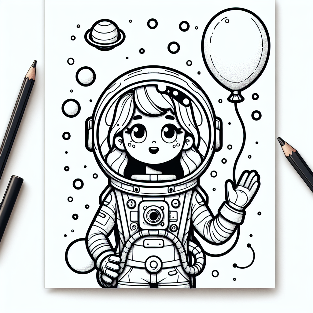 Entdeckungsflug - Astronautin, Weltraum, Malspaß, Seifenblasen, Abenteuer
