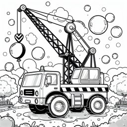 Kunterbunter Autokran - Autokran-Abenteuer, fröhlicher Morgenpark, hüpfender Ballonmoment