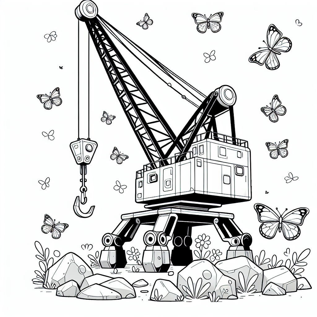 Willkommen auf der aufregenden Baustelle der Fantasie! Auf diesem besonderen Ausmalbild erlebst du einen verträumten Autokran, der eine kleine Auszeit nimmt und auf einem Felsen sitzt. Aber das ist nicht alles! Dieser besondere Kran hat ein geheimes Talent: Er kann mit Schmetterlingen flüstern! Wenn du genau hinschaust, siehst du, wie die bunten Schmetterlinge um ihn herumtanzen und ihm Geschichten von fernen Blumenwiesen erzählen.
Der Autokran, unser freundlicher Riese, liebt es, mit seiner langen Auslegerarm in den Himmel zu zeigen und dabei den Vögeln zuzusehen. Die klaren, schwarzen Linien und die einfachen Formen machen es dir leicht, ihn mit deinen Lieblingsfarben zum Leben zu erwecken. Vielleicht entscheidest du dich für ein sonniges Gelb oder ein freches Blau?
Jetzt kommt das Geheimnis: Wenn du den Kran ausmalst und dabei eine Melodie summst, könnte es sein, dass die Schmetterlinge anfangen zu tanzen! Probiere es aus und erzähle uns, ob du das geheime Tänzchen gesehen hast.
Schnapp dir deine Stifte und tauche ein in die bunte Welt der Baustellen! Sei kreativ und hab ganz viel Spaß beim Ausmalen!