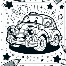 Aufgeregter Autospuk – #Autos #Ausmalbild #Kinder #Farben #Kreativität