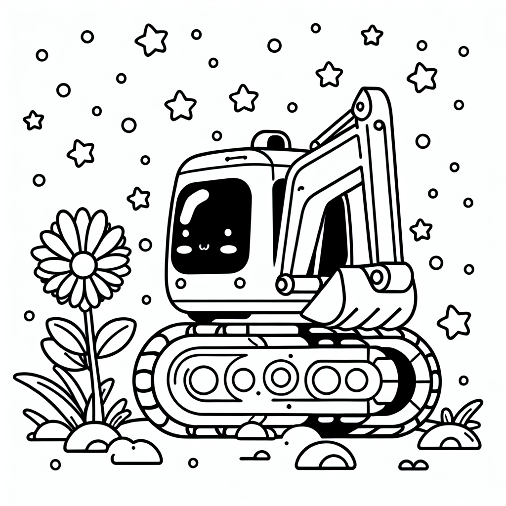 Tauche ein in die wunderbare Welt der Ausmalbilder und entdecke unseren neugierigen Bagger, der eine zarte Blume in seiner Schaufel hält, während winzige Sterne um ihn herum tanzen. Mit seinen kräftigen, klaren schwarzen Linien bietet dieses Bild eine perfekte Leinwand für kleine Künstler, um ihrer Kreativität freien Lauf zu lassen. Es gibt keine komplizierten Schattierungen oder Muster - nur reine, leere Flächen, die darauf warten, farbenfroh gestaltet zu werden.
Dieses Bild ist mehr als nur ein Bagger auf einer Baustelle. Der Bagger, ein faszinierendes Beispiel für Technik und Hydraulik, zeigt, dass auch schwere Maschinen eine sanfte Seite haben können. Die Kleinen können Sandfarben verwenden, um eine Baustelle zu erschaffen, oder den Himmel in leuchtenden Tönen erstrahlen lassen. Die Blume kann in Regenbogenfarben blühen, während die Sterne in bunten Farben funkeln.
Eltern können ihre Kinder ermutigen, verschiedene Farbkombinationen auszuprobieren, um ihre kreative Vorstellungskraft zu fördern. Lassen Sie Ihre Kinder erzählen, welche Geschichten sich auf dieser Baustelle abspielen - vielleicht ist der Bagger ein Bauarbeiter, der ein geheimes Blumenbeet entdeckt hat! Diese Übung unterstützt die Sprachentwicklung und das kreative Denken.