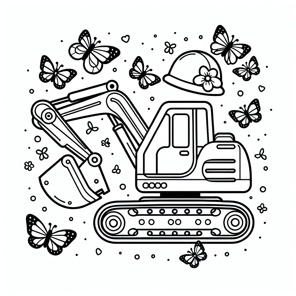 Willkommen in der aufregenden Welt der Baufahrzeuge! Heute möchten wir dir unseren fröhlichen Bagger vorstellen. Dieser besondere Bagger trägt eine lustige Mütze und wird von ein paar fröhlichen Schmetterlingen begleitet. Auf einer Baustelle gibt es viele interessante Dinge zu entdecken, und unser Bagger ist ein echter Experte darin. Mit seiner großen Schaufel kann er Sand und Erde bewegen und dabei zusehen, wie ein neues Gebäude entsteht. Die starken Hydraulik-Arme machen es möglich, dass er ganz leicht schwere Lasten hebt - wie ein echter Superheld!
Stell dir vor, du bist der Bauarbeiter, der den Bagger steuert. Welche Farben würdest du wählen, um den Bagger und seine Schmetterlingsfreunde zum Leben zu erwecken? Male ihn bunt aus und lass deiner Kreativität freien Lauf. Vergiss nicht, dass es keine komplizierten Linien oder Texturen gibt. Es geht nur um dich und den fröhlichen Bagger auf einem weißen Hintergrund. Viel Spaß beim Ausmalen!
Mini-Quiz:
1. Welche Tiere fliegen um den Bagger herum?
2. Was kann der Bagger mit seiner Schaufel bewegen?
3. Wofür sind die Hydraulik-Arme des Baggers gut?