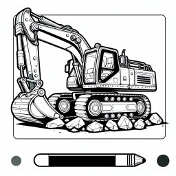 Neugierfelsflitzer – Tags: Bagger, Baustelle, Schaufel, Ausmalen, Abenteuer