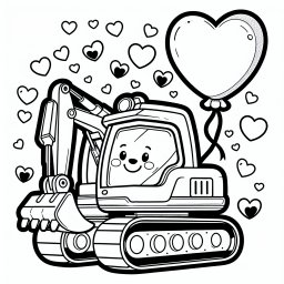 Fröhlicher Kranfant – #Bagger #Baustelle #Ausmalbild #Bauarbeiter #Kreativität