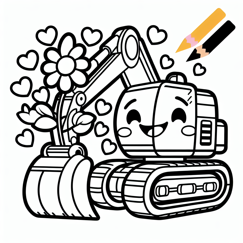 Hast du schon einmal einen Bagger auf einer Baustelle gesehen? Diese großen Maschinen sind wirklich beeindruckend! Heute kannst du einen besonderen Bagger ausmalen, der nicht nur stark, sondern auch fröhlich ist. Er hat eine Schaufel, aber anstatt Sand oder Erde, hält er eine zarte Blume in der Luft. Um ihn herum schweben viele Herzen, die zeigen, wie freundlich dieser Bagger ist.
Bagger sind sehr wichtig auf einer Baustelle. Sie helfen Bauarbeitern, große Mengen an Sand, Erde oder Steinen zu bewegen. Dank ihrer starken Hydraulik können sie ihre Schaufeln heben und senken. Hydraulik ist ein System, das Flüssigkeit benutzt, um schwere Dinge mühelos zu bewegen. Hast du gewusst, dass es verschiedene Arten von Baggern gibt? Es gibt kleine, die in engen Straßen arbeiten können, und riesige, die in großen Steinbrüchen im Einsatz sind!
Beim Ausmalen kannst du deiner Fantasie freien Lauf lassen. Male die Blume bunt und die Herzen leuchtend rot oder rosa. Und warum nicht den Bagger in deinen Lieblingsfarben? Mit deiner Kreativität wird dieser Bagger die fröhlichste Maschine auf der ganzen Baustelle!
Tags: