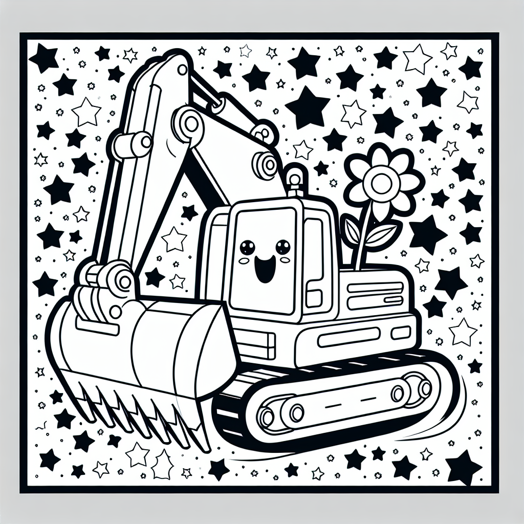 Willkommen in der bunten Welt des fröhlichen Baggers! Dieser besondere Bagger hat heute seinen Helmtag abgelegt und sich auf eine ganz besondere Mission begeben. Anstatt auf der Baustelle hart zu arbeiten, hält er eine wunderschöne Blume, die er gerade aus der sandigen Erde gehoben hat. Umgeben von kleinen, funkelnden Sternen strahlt unser Bagger über beide Schaufeln!
Stell dir vor, dieser Bagger hat den ganzen Tag schwere Lasten mit seiner kraftvollen Hydraulik bewegt und riesige Sandberge versetzt. Doch heute hat er eine Pause eingelegt, um die kleinen Wunder der Natur zu bestaunen. Neben ihm stehen die Bauarbeiter und staunen, denn sie haben so etwas noch nie gesehen. Was für ein fröhlicher Anblick!
Nun zu unserem kleinen Rätsel: Was ist gelb wie die Sonne, stark wie ein Bär, aber kann trotzdem eine zarte Blume halten? Na klar, es ist unser fröhlicher Bagger! Nimm deine Buntstifte zur Hand und erwecke diese wunderbare Szene zum Leben. Vergiss nicht, die großen, einfachen Formen bunt auszumalen und Spaß dabei zu haben!