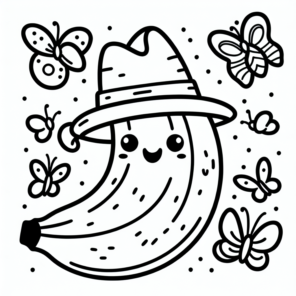 Willkommen in der tropischen Welt der fröhlichen Banane! Hier gibt es eine ganz besondere Banane, die nur darauf wartet, von dir ausgemalt zu werden. Diese Banane ist nicht wie jede andere - sie ist glücklich und trägt einen schicken Hut! Um sie herum flattern bunte Schmetterlinge, die die Szene noch lebendiger machen.
Bananen sind nicht nur ein leckerer Snack, sondern wachsen auch an Bananenstauden in den Tropen. Hast du schon einmal eine Bananenschale gesehen? Sie ist in der Regel gelb, aber hier kannst du deiner Fantasie freien Lauf lassen und die Farben auswählen, die dir am besten gefallen.
Schnapp dir deine Lieblingsfarbstifte oder -malstifte und mach die Banane und die Schmetterlinge farbenfroh!
Mini-Quiz:
1. Welche Farbe hat eine typische Bananenschale?
2. Wo wachsen Bananen normalerweise?
3. Was trägt die Banane auf dem Kopf?
Viel Spaß beim Ausmalen und Mitmachen des Quizzes!