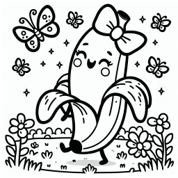 Bunte Banane - Sommer, Tanz, Wiese, Banane, Schleife