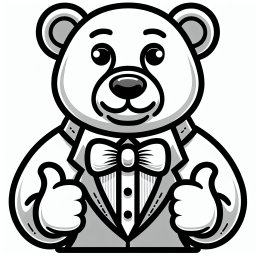 Schicker Daumenbär - Tags: #Bären #Kinderkreativität #Ausmalbilder #Fantasie #Familienzeit