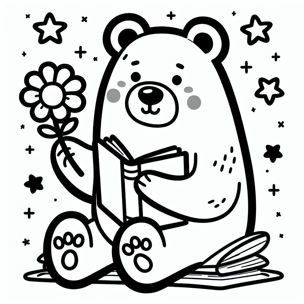 Freundlicher Blumenbär - Am Ende des Tages, als die Sterne heller leuchteten und der Mond am Himmel erschien, schloss Benno das Buch mit einem Lächeln. "Die besten Abenteuer erleben wir gemeinsam", sagte er zu seinen Freunden, und