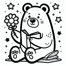 Freundlicher Blumenbär - Am Ende des Tages, als die Sterne heller leuchteten und der Mond am Himmel erschien, schloss Benno das Buch mit einem Lächeln. "Die besten Abenteuer erleben wir gemeinsam", sagte er zu seinen Freunden, und
