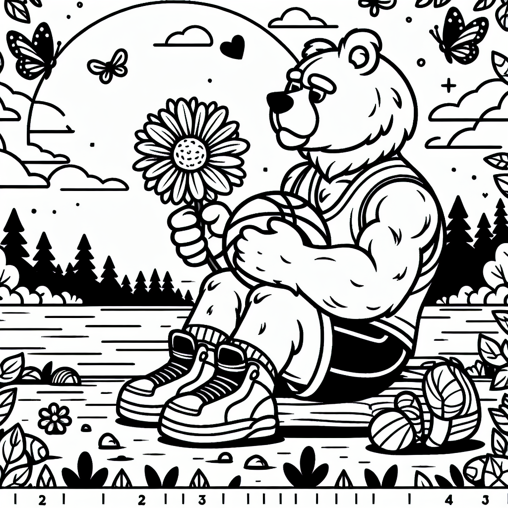 Basketball 9F88 - Basketball, Herbstlandschaft, Malbuch
