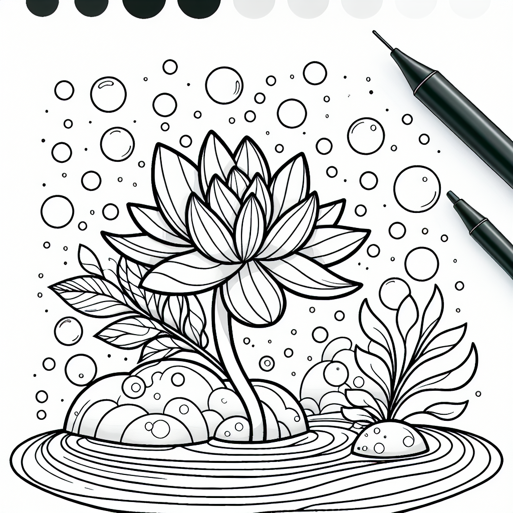 Entspannblüte - Blume, Kreativität, Ausmalen, Farben, Kinder