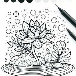 Entspannblüte - Blume, Kreativität, Ausmalen, Farben, Kinder