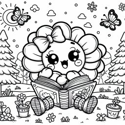 Fröhliche Blume auf Wiesenabenteuer - Blumenwiese, Ausmalspaß, Lesefreude, Naturzauber, Farbenfroh