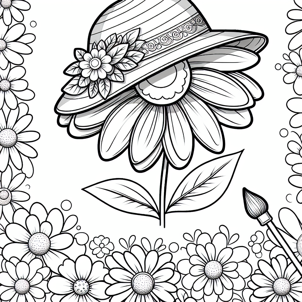 Willkommen in unserer fröhlichen Blumenwelt! Heute erwartet dich ein ganz besonderes Ausmalabenteuer: Stell dir vor, eine bezaubernde Blume, die stolz einen schicken Hut trägt! Umgeben von ihren blumigen Freunden, wartet sie nur darauf, von dir zum Leben erweckt zu werden. Mit deinen Farben kannst du die klaren schwarzen Linien und die großen Flächen dieser Blumenpracht ganz nach deinem Geschmack gestalten.
Aber Moment mal, hast du schon den geheimen Duft der Blütenblätter entdeckt, der die Bienen magisch anlockt? Sie summen fröhlich umher und können es kaum erwarten, die bunte Farbenpracht zu bestaunen, die du ihnen zauberst. Vielleicht möchtest du die Blumen in eine wunderschöne Vase stellen oder sogar eine eigene kreieren?
Hier ein kleines Rätsel für dich: Was kann du hören, aber nicht sehen, das zwischen den Blumen tänzelt und ihre Schönheit verkündet? (Tipp: Es ist ein kleiner, fliegender Freund, der Blumen liebt!)
Lass deiner Fantasie freien Lauf und mal die Welt, wie sie dir gefällt!