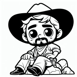 Wagemutiger Hufschwinger - #Cowboy, #Abenteuer, #Ausmalspaß, #Kinderzeichnungen, #Entdecker