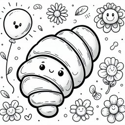 Neugier-Luftige – #Croissant #Ausmalbilder #Kreativität #Kinder #Familienzeit