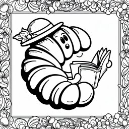 Neunase-Croissant - Tags: Croissants, Ausmalbilder, Cartoon, Kinder, Malbuch