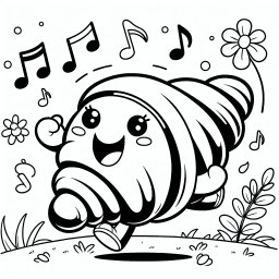 Knusperndes Croissant - Winterfreunde, Abenteuer im Schnee, fröhliches Croissant