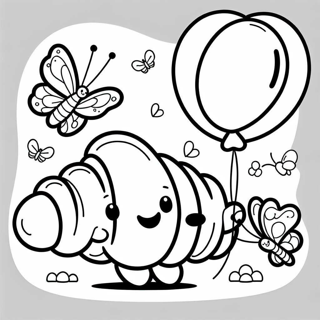 Fröhlichknirps - Tags: Croissant, Ausmalbild, Schmetterlinge, Ballon, Kreativität