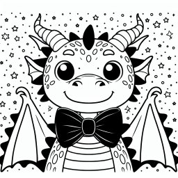 Ruhiger Sternendrache – #Drache, #Ausmalbild, #Träume, #Sterne, #Kreativität