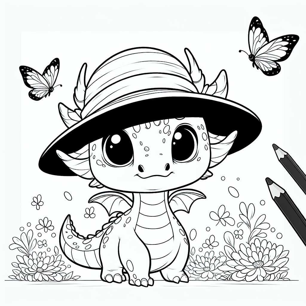 Tauche ein in die wunderbare Welt der Drachen und lass deiner Fantasie freien Lauf! Auf diesem einzigartigen Ausmalbild erwartet dich ein neugieriger Drache mit einem lustigen Hut, der sich inmitten eines bunten Tanzes von Schmetterlingen befindet. Die kräftigen schwarzen Linien zeichnen sich klar auf dem weißen Hintergrund ab und laden dich ein, mit Farben zu experimentieren und dein eigenes Meisterwerk zu erschaffen.
Stell dir vor, wie dieser Drache, mit seiner schillernden Drachenhaut, durch die Lüfte fliegt und dabei bunte Flammen in den Himmel malt. Vielleicht hat er gerade eine Höhle voller glitzernder Schätze entdeckt, die er mit seinen neuen, flatternden Freunden teilen möchte. Oder er ist einfach auf der Suche nach einem gemütlichen Plätzchen, um in der wärmenden Sonne zu ruhen.
Mit großen Formen und einfachen Details kannst du die Schmetterlinge in den leuchtendsten Farben ausmalen oder dem Drachen einen eigenen Stil verleihen. Egal, ob du die Flügel in Regenbogenfarben schillernd oder den Hut in einem kräftigen Rot gestalten möchtest - das Bild gehört ganz dir!
Lass dich von dieser fantastischen Szene zum Träumen und Entdecken inspirieren!