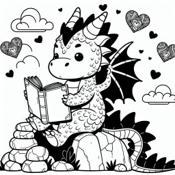 verspieltheitsdrache - Drache, Ausmalbild, Freundlich, Rätsel, Fantasie