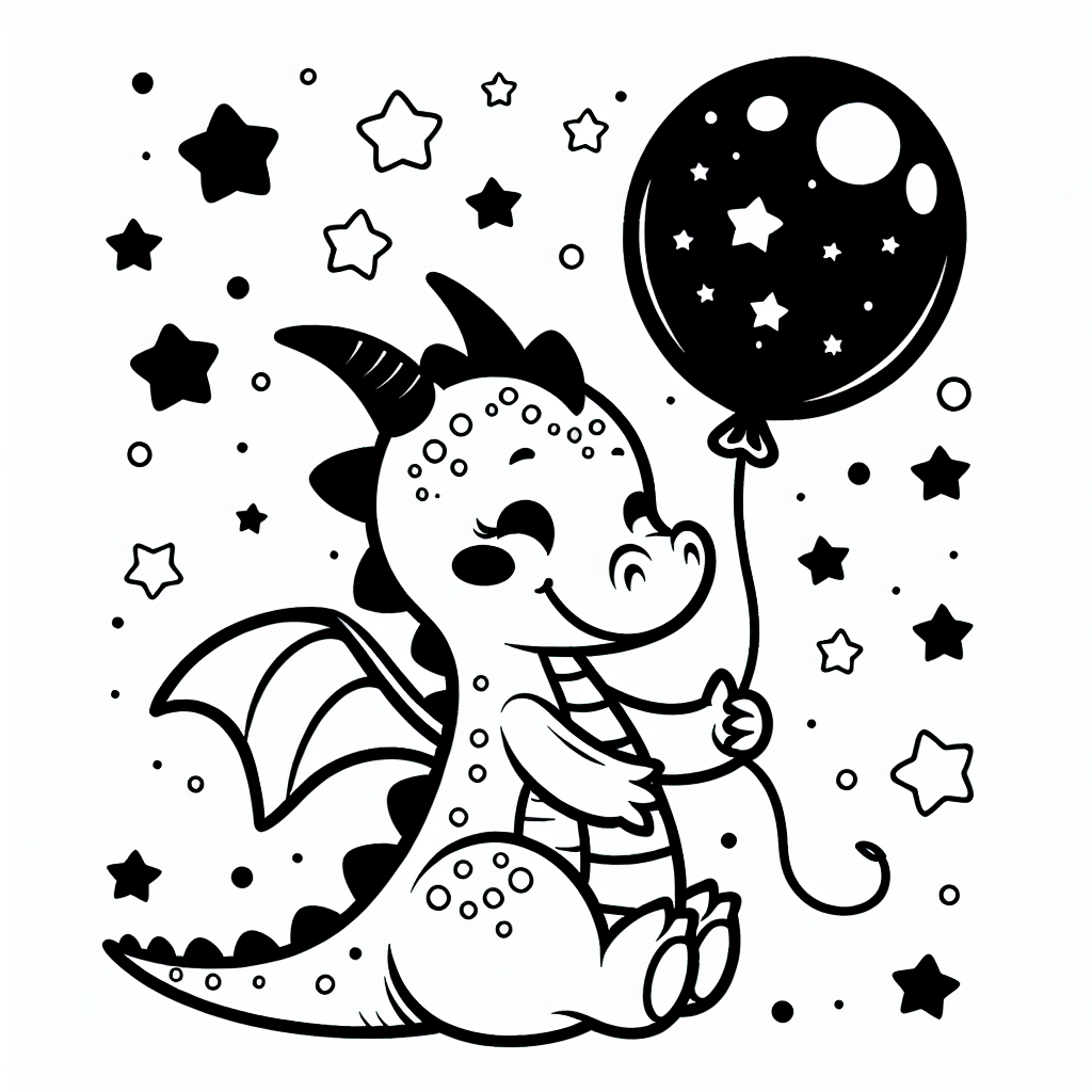 Tauche ein in die fantastische Welt der Drachen mit unserem fröhlichen Ausmalbild eines entspannten Drachens! Dieser lustige Kerl hat sich entschieden, an einem freien Tag nicht durch die Lüfte zu schwingen oder seine Flammen zu zeigen, sondern einfach einen bunten Luftballon zu halten! Umgeben von kleinen, funkelnden Sternen lädt er dich ein, ihm mit ein bisschen Farbe ein Lächeln aufs Gesicht zu zaubern.
Du kannst seiner glatten Drachenhaut mit leuchtenden Farben Leben einhauchen - wie wäre es mit einem schillernden Grün oder einem knalligen Rot? Gestalte den Luftballon in deiner Lieblingsfarbe und sorge dafür, dass die Sterne um ihn herum wie kleine Schatzfunken strahlen. Denk daran, dass Drachen gerne in Höhlen wohnen und Schätze bewachen, also warum nicht ein oder zwei goldene Details hinzuzufügen?
Tipp: Achte darauf, die klaren, fetten Linien nicht zu übermalen, damit dein Bild schön sauber bleibt. Und wer weiß - vielleicht macht sich unser Drache dann ja bald auf den Weg zu neuen Abenteuern!
Lass deiner Fantasie freien Lauf und erschaffe ein magisches Meisterwerk!