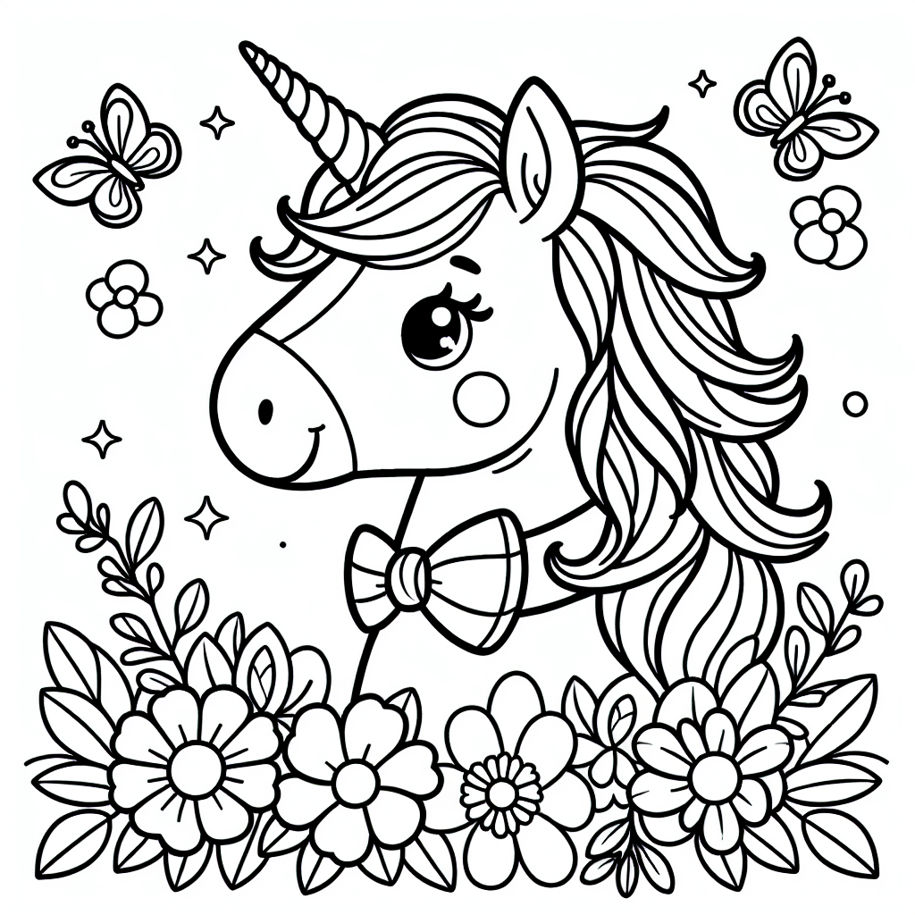 Willkommen in der zauberhaften Welt der Einhörner! Heute kannst du ein ganz besonderes Einhorn entdecken und ausmalen. Dieses niedliche Einhorn trägt eine hübsche Schleife auf seinem Kopf und steht inmitten eines bunten Blumenmeeres. Die klaren, schwarzen Linien und einfachen Formen machen es perfekt für dich, um deiner Kreativität freien Lauf zu lassen!
Einhörner sind magische Wesen, die oft in Wäldern leben. Sie haben ein glitzerndes Horn auf ihrer Stirn, das voller Magie steckt. Man sagt, dass ihr Horn besondere Kräfte hat und sogar Regenbögen herbeizaubern kann! Einhörner sind eng mit der Vorstellung von Freundschaft verbunden, denn sie sind immer freundlich und helfen gerne anderen Tieren und Wesen im Wald.
Wenn du dein Einhorn ausmalst, kannst du entscheiden, welche Farben du für das Horn, die Schleife und die Blumen verwenden möchtest. Vielleicht malst du das Horn in schillernden Farben, die an einen Regenbogen erinnern, und die Schleife in deiner Lieblingsfarbe. Deiner Fantasie sind keine Grenzen gesetzt - lass die Farben tanzen und das Einhorn lebendig werden!
Viel Spaß beim Ausmalen und in der fantasievollen Welt der Einhörner!