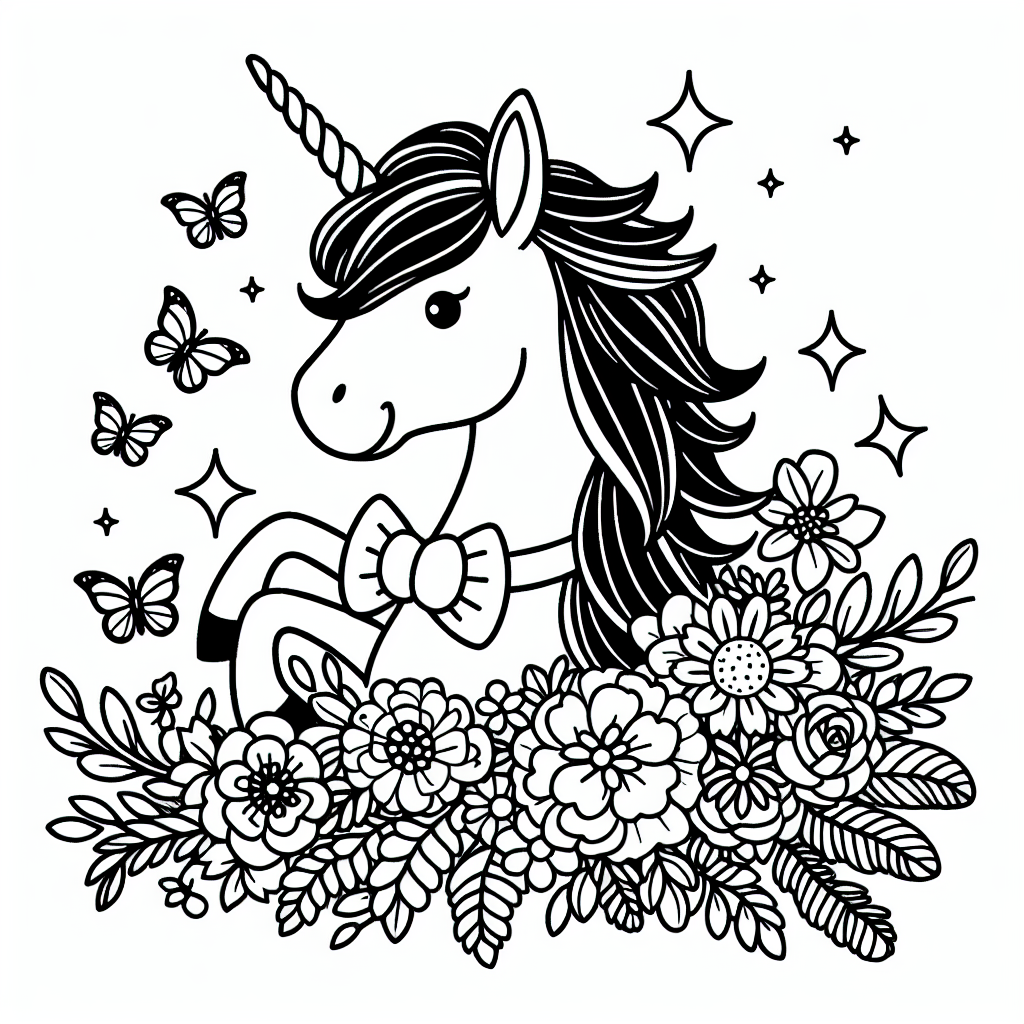 Tauche ein in die zauberhafte Welt der Magie! Heute wartet ein ganz besonders fröhliches Einhorn auf dich. Es trägt eine schicke Fliegenpilz-Fliege und steht inmitten einer bunten Blumenwiese. Weißt du, welches Geheimnis das Einhorn hat? Sein Horn kann Regenbögen zaubern! Wenn es über die Wiese galoppiert, hinterlässt es einen schimmernden Streifen aus Farben am Himmel. Das Einhorn lebt im verzauberten Wald, wo es mit seinen vielen Freunden spannende Abenteuer erlebt.
Lasse deiner Fantasie freien Lauf und male das Einhorn und seine Umgebung in den schönsten Farben aus. Vielleicht ein blaues Horn, das die Magie noch geheimnisvoller macht? Oder Blüten, die in allen Farben des Regenbogens leuchten? Du kannst den Hintergrund in einem satten Grün ausmalen, um die Magie des Waldes zum Leben zu erwecken. Und vergiss nicht, das schicke Fliegenpilz-Bowtie besonders bunt zu gestalten!
Hab Spaß beim Ausmalen und entdecke die Freundschaft, die die Welt der Einhörner so besonders macht. Wer weiß, vielleicht zaubert auch dein Bild ein wenig Magie in deinen Tag!