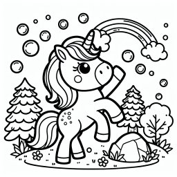 Freundliches Einhorn - Frühling, Magie, Regenbogenfarben, Freundschaftserlebnis