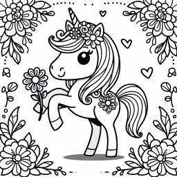 Fröhlichblümchen – Tags: Einhorn, Magie, Regenbogen, Freundschaft, Blumenmeer