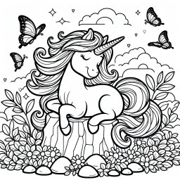 Glücksschmetterling – #Einhorn, #Magie, #Regenbogen, #Wald, #Freundschaft