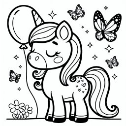 Ruhiges Luftpony – Tags: Einhorn, Magie, Regenbogen, Wald, Freundschaft