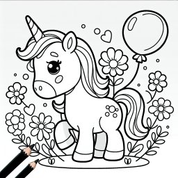farbiger Zauberballon – Tags: Einhorn, Magie, Regenbogen, Wald, Freundschaft