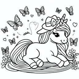 Lustighörnerlebnis – Tags: Einhorn, Magie, Regenbogen, Schmetterlinge, Freundschaft, Fantasie.