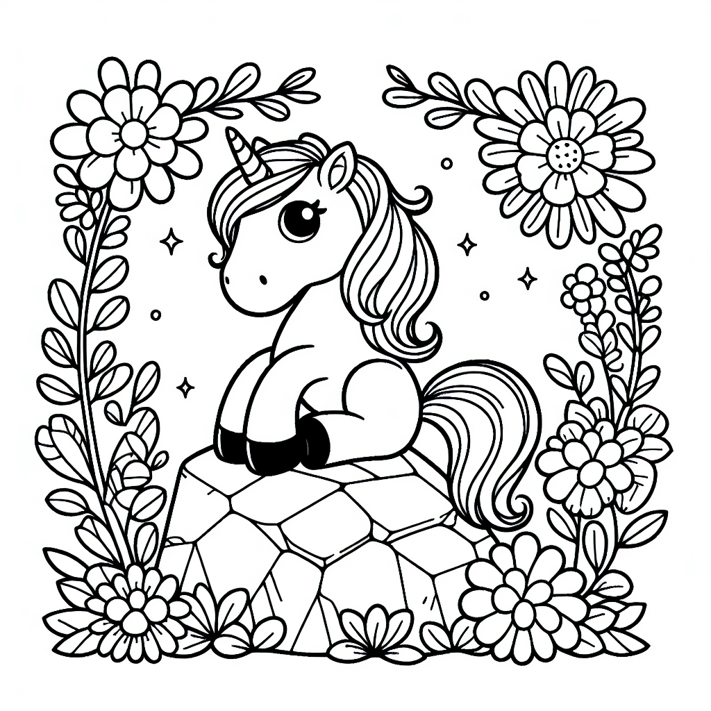 In einem zauberhaften Wald, wo die Blumen so bunt blühen wie ein Regenbogen, lebte ein neugieriges Einhorn namens Luna. Eines sonnigen Tages entschied sich Luna, die Welt ein wenig über ihren geliebten Wald hinaus zu erkunden. Sie kletterte auf einen hohen Felsen, um die Landschaft zu betrachten. Umgeben von einem Meer aus Blumen fühlte sich Luna unbeschreiblich frei und glücklich.
Während sie auf dem Felsen saß, entdeckte sie eine Gruppe kleiner Waldwesen, die neugierig zu ihr hinaufschauten. Zuerst war Luna ein wenig schüchtern, doch die Wesen lächelten sie freundlich an. Sie sahen in ihrem Horn und ihren leuchtenden Augen die Magie, die Luna zu etwas ganz Besonderem machte.
Luna beschloss, mit den Waldwesen Freundschaft zu schließen. Gemeinsam erkundeten sie die Geheimnisse des Waldes. Sie lachten, spielten Verstecken und teilten Geschichten über ihre Abenteuer. Die Waldwesen zeigten Luna verborgene Pfade und die schönsten Blumenwiesen, die der Wald zu bieten hatte.
So wurde ein einfacher Tag zu einem unvergesslichen Abenteuer voller Magie und neuer Freundschaften. Luna wusste nun, dass wahre Abenteuer oft direkt vor der Haustür beginnen - oder auf einem Felsen in der Mitte eines Blumenmeers!