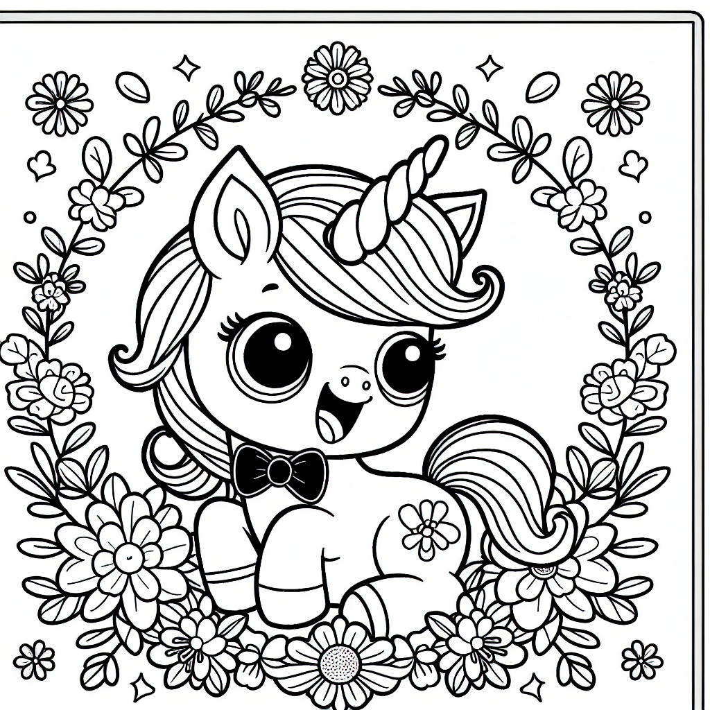 Willkommen in der magischen Welt der Einhörner! Stell dir vor, du gehst durch einen geheimnisvollen Wald, wo die Luft nach Blumen duftet und alles von einer besonderen Magie durchzogen ist. Mitten auf einer Lichtung triffst du ein Einhorn, das fröhlich mit einer bunten Fliege um den Hals auf dich wartet.
Dieses Einhorn ist besonders, denn es hat ein glitzerndes Horn, das in allen Farben des Regenbogens schimmert. Es wird gesagt, dass Einhörner mit ihren Hörnern Freundschaft und Freude verbreiten können. Und wenn du genau hinsiehst, entdeckst du, dass die Blumen um das Einhorn herum nicht nur schön sind, sondern auch eine geheime Botschaft in sich tragen: Male sie in allen Farben, die du dir vorstellen kannst, und das Einhorn wird seine magische Geschichte mit dir teilen!
Vielleicht möchtest du einen blauen Himmel oder einen pinkfarbenen Wald hinzufügen? Nutze alle Farben, die du magst! Dein Einhorn wartet darauf, von dir ins Leben gerufen zu werden. Und hier ist das Geheimnis: Jedes Mal, wenn du dieses Bild anschaust, wird es dir ein wenig Glück und Magie bringen.