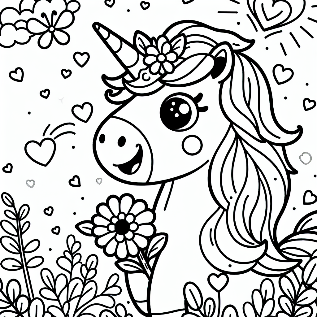 In einem magischen Wald, versteckt hinter schimmernden Regenbögen, lebte ein niedliches Einhorn namens Lumi. Lumi war bekannt für sein leuchtendes Horn, das in allen Farben des Regenbogens glitzerte. Eines Tages entdeckte Lumi auf einer Lichtung eine wunderschöne Blume, die in der Morgensonne glitzerte. Neugierig und von einer unsichtbaren Kraft angezogen, pflückte Lumi die Blume vorsichtig mit seinem Maul.
Als Lumi die Blume hielt, geschah etwas Magisches: Aus dem Boden wuchsen bunte Herzen, die um Lumi tanzten und ein Gefühl der Geborgenheit verbreiteten. Plötzlich erschien vor Lumi ein kleiner, schelmischer Schmetterling namens Flick. Flick hatte Flügel, die genauso bunt waren wie Lumis Horn.
Flick erzählte Lumi von einem geheimen Ort im Wald, wo Regenbogenmagie die Luft erfüllte und jeder Wunsch in Erfüllung ging. Dankbar für den neuen Freund, folgte Lumi dem Schmetterling auf ein Abenteuer, das ihr Leben für immer verändern sollte. Gemeinsam entdeckten sie den Zauber des Waldes und spürten die Kraft der Freundschaft.
Jeden Tag kehrten sie zu ihrer Lichtung zurück, um ihre Fantasiewelten mit Farben zu füllen und ihre Herzen vor Freude tanzen zu lassen.
